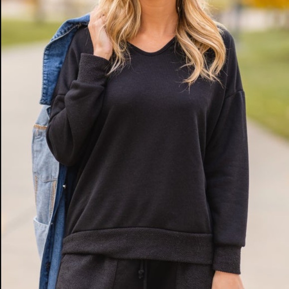 Jenny Boston Catch You L8er Crewneck Sweatshirt π Black - Picture 3 of 14